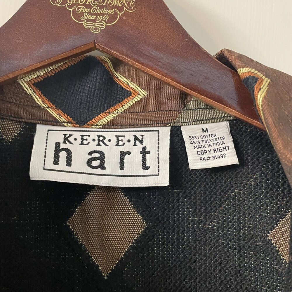 Keren Hart Multi Colored Diamond Patterned Jacket… - image 2